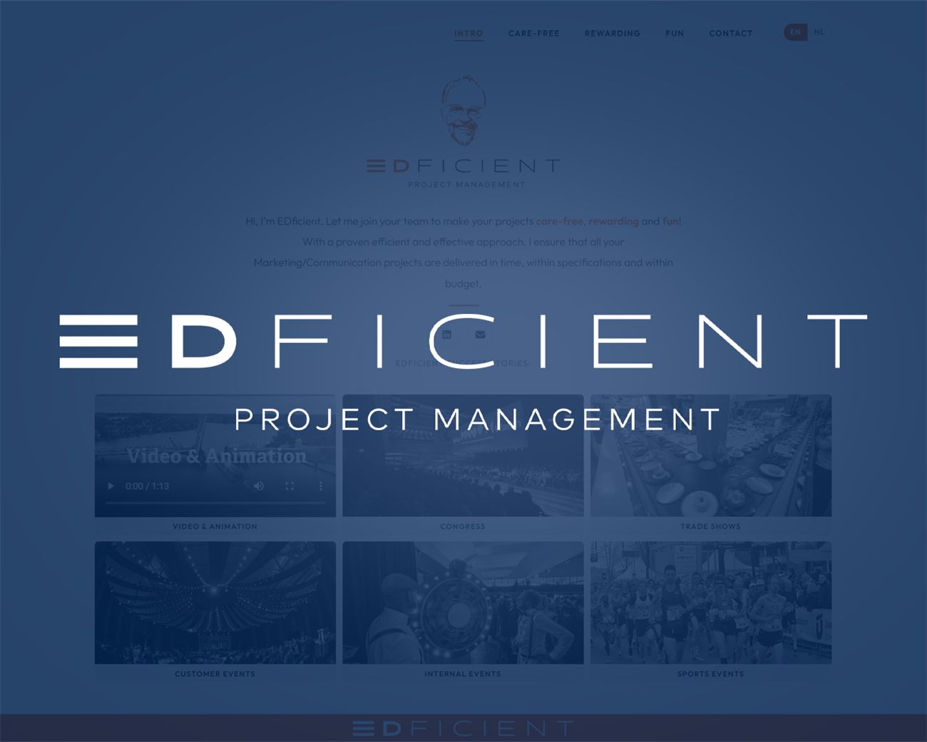 Website voor EDFICIENT, projectmanagementbureau — gemaakt door Brand-On
