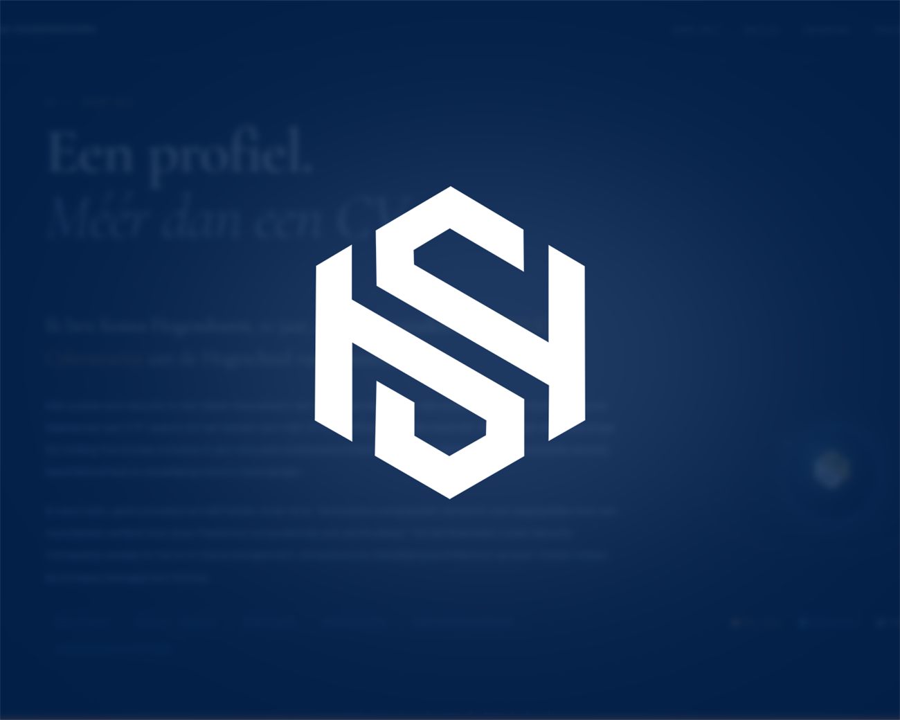 Portfolio website voor Senna Hogendoorn, cybersecurity specialist — gemaakt door Brand-On