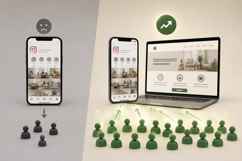 Instagram versus een eigen website voor je bedrijf