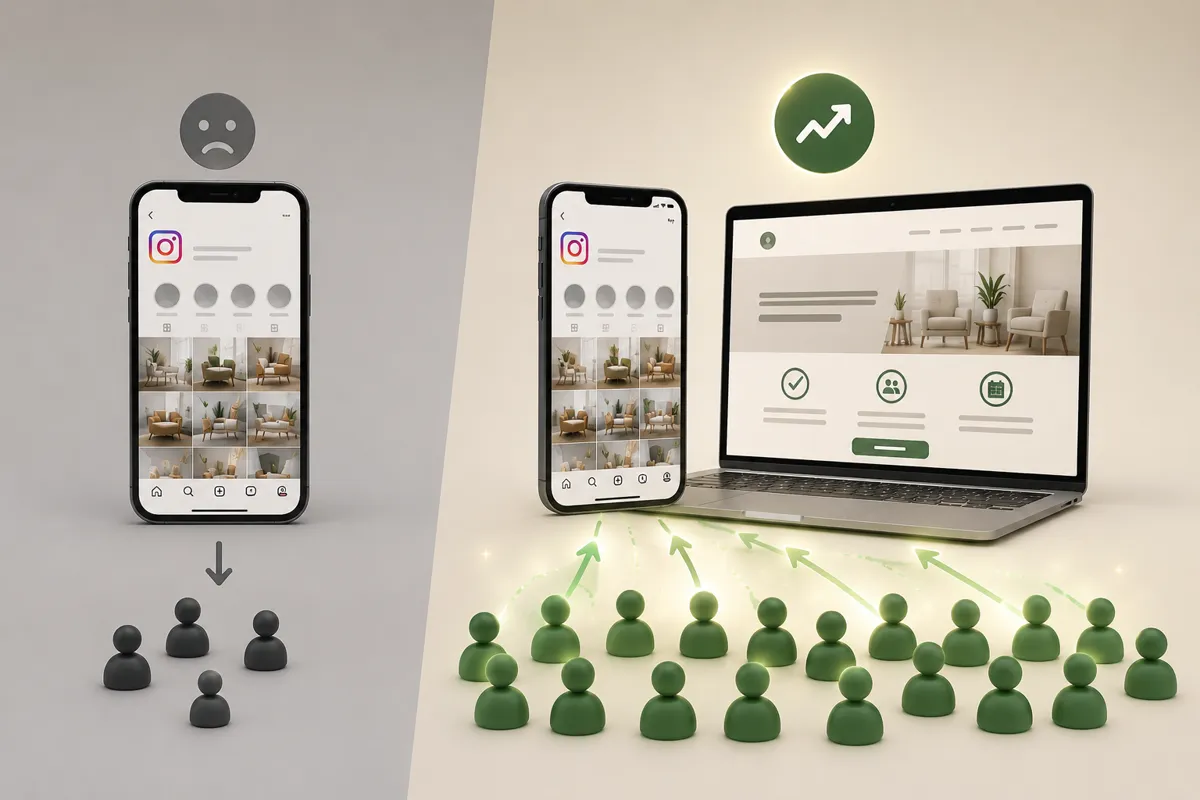 Instagram versus een eigen website voor je bedrijf